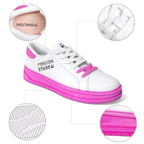 Women's Fashion Sneakers Low Top Skate Thick Outsole Classic Casual Shoes Comfortable Walking Shoes Light Non Slip