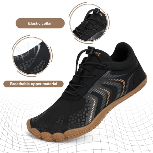 Minimalist Barefoot Shoes for Men Women Hike Footwear Barefoot Shoes Non-Slip Healthy Breathable Fashion Wide Toe Zero Drop Athletic Hiking and Trail Running Shoes