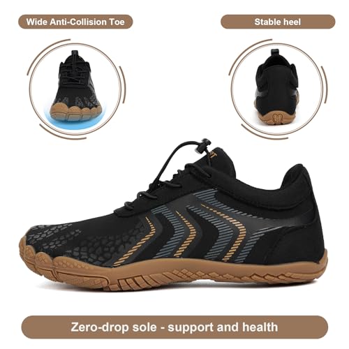 Minimalist Barefoot Shoes for Men Women Hike Footwear Barefoot Shoes Non-Slip Healthy Breathable Fashion Wide Toe Zero Drop Athletic Hiking and Trail Running Shoes