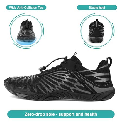 Minimalist Barefoot Shoes for Men Women Hike Footwear Barefoot Shoes Non-Slip Healthy Breathable Fashion Wide Toe Zero Drop Athletic Hiking and Trail Running Shoes