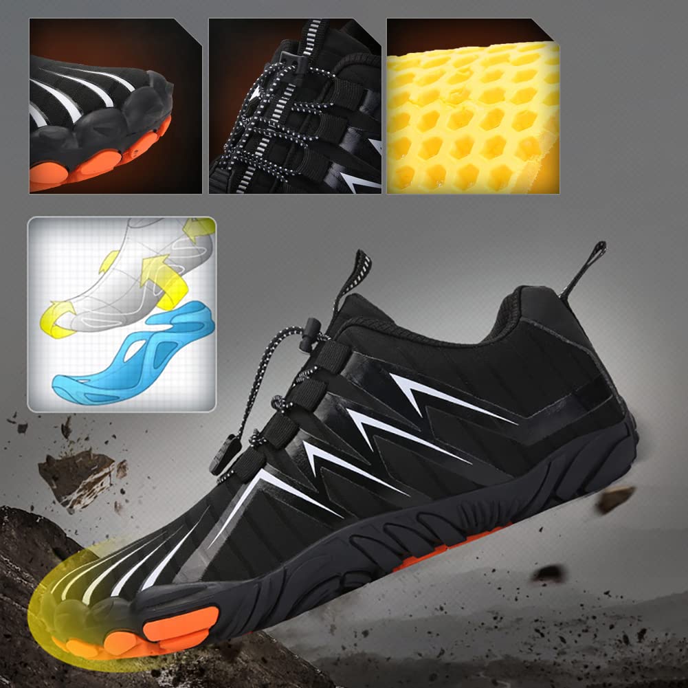 Minimalist Barefoot Shoes for Men Women Hike Footwear Barefoot Shoes Non-Slip Healthy Breathable Fashion Wide Toe Zero Drop Athletic Hiking and Trail Running Shoes