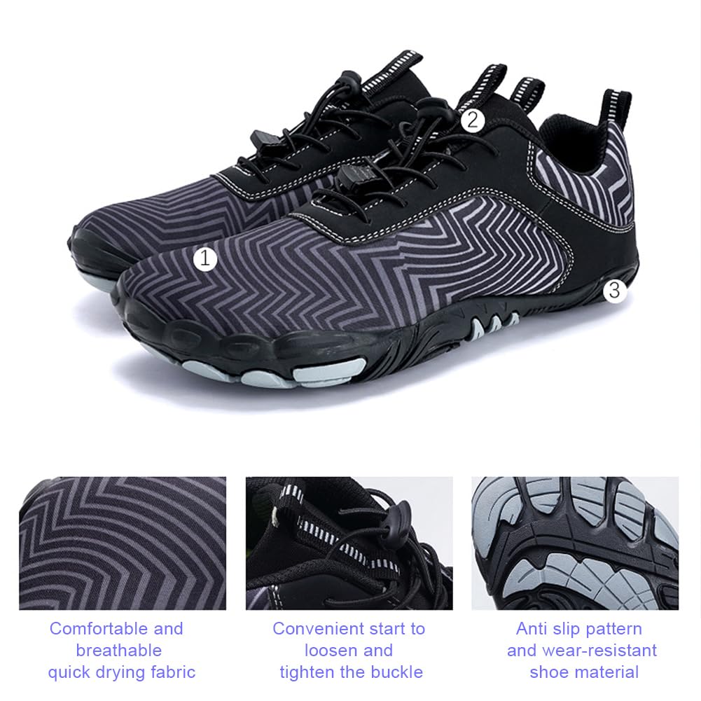 Minimalist Barefoot Shoes for Men Women Hike Footwear Barefoot Shoes Non-Slip Healthy Breathable Fashion Wide Toe Zero Drop Athletic Hiking and Trail Running Shoes