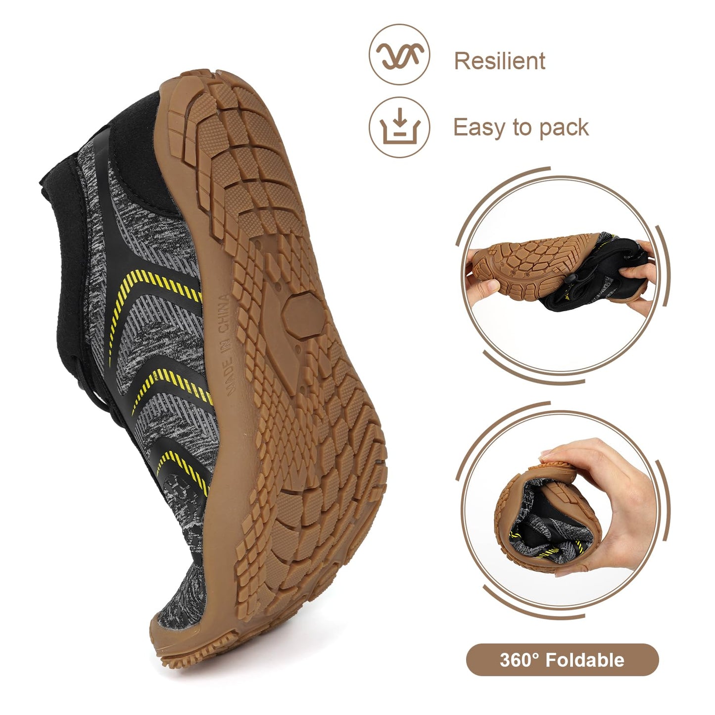 Minimalist Barefoot Shoes for Men Women Hike Footwear Barefoot Shoes Non-Slip Healthy Breathable Fashion Wide Toe Zero Drop Athletic Hiking and Trail Running Shoes