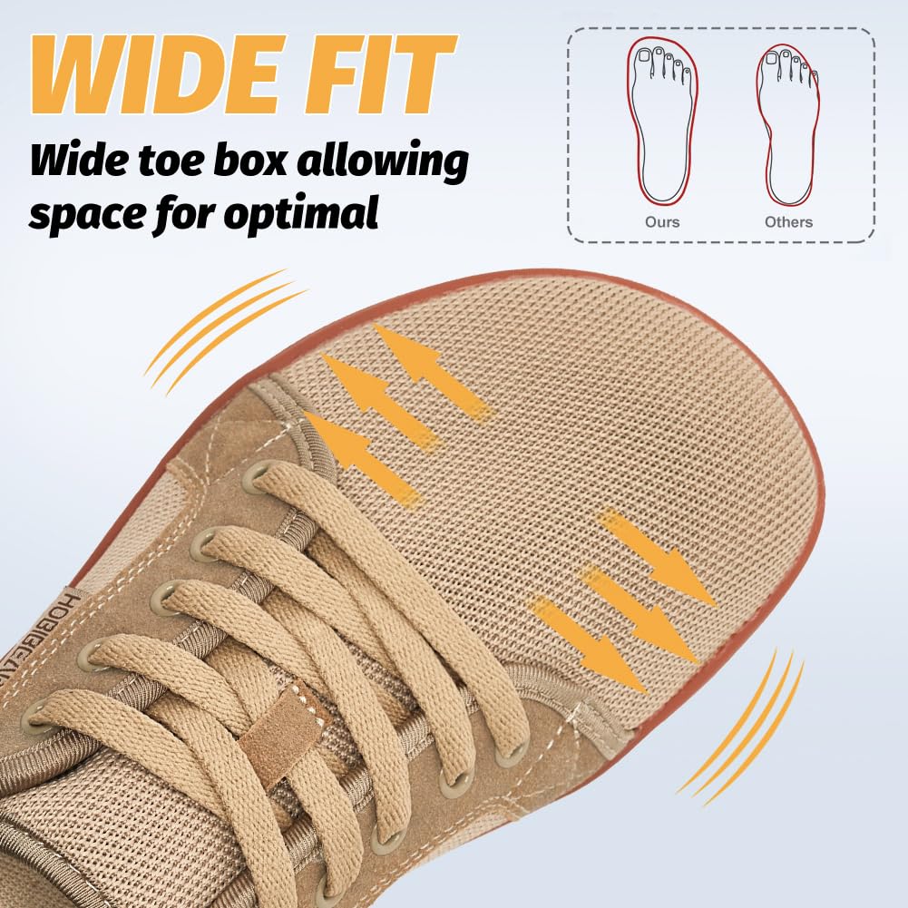 HOBIBEAR Womens Mens Minimalist Barefoot Shoes | Zero Drop | Wide Width Fashion Sneaker