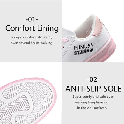 Women's Fashion Sneakers Low Top Skate Thick Outsole Classic Casual Shoes Comfortable Walking Shoes Light Non Slip