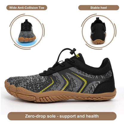 Minimalist Barefoot Shoes for Men Women Hike Footwear Barefoot Shoes Non-Slip Healthy Breathable Fashion Wide Toe Zero Drop Athletic Hiking and Trail Running Shoes